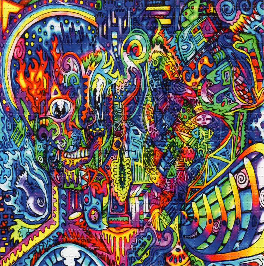 See My Mind Blotter Art Psychedelic Perforated Lsd Acid Art Hofmann